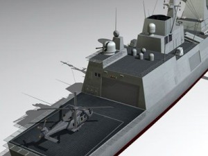 fremm multipurpose frigate Modelo 3D