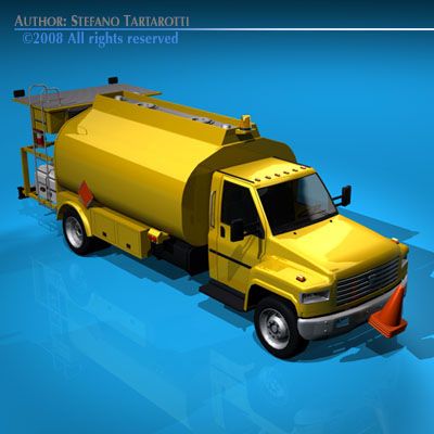 airport fuel truck 3D-Modell .c4d .max .obj .3ds .fbx .stl .blend 