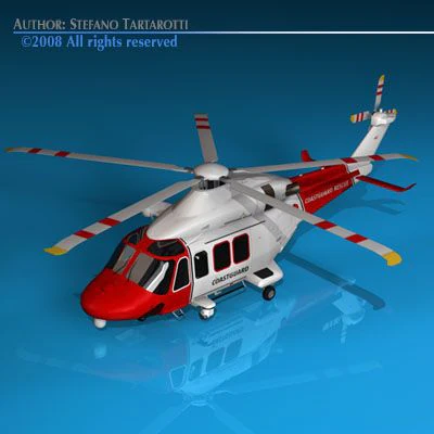 aw139 coastguard 3D Model .c4d .max .obj .3ds .fbx .stl .blend 