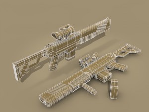 sci fi battle rifle 3D 模型