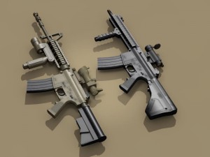 m4 rifle 3D Модель