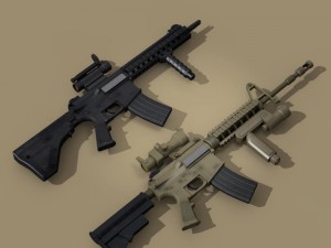 m4 rifle 3D Модель