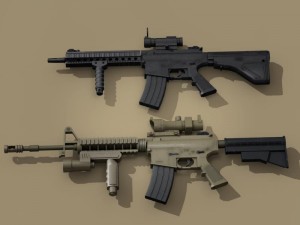 m4 rifle 3D Модель