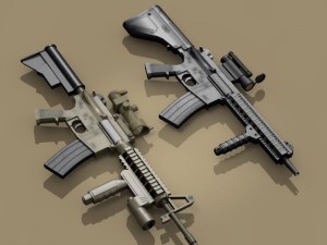 m4 rifle 3D Модель
