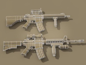 m4 rifle 3D Модель