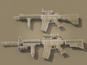 m4 rifle 3D Модель