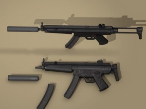 mp5 rifle 3D मॉडल