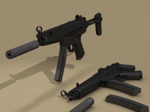 mp5 rifle 3D मॉडल