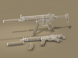 mp5 rifle 3D मॉडल