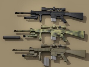 mk12 sniper rifle 3D Model