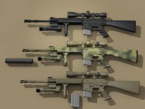 mk12 keskin nişancı t&uuml;feği 3D Model