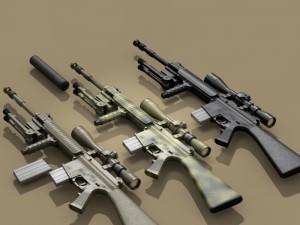 mk12 sniper rifle Modelo 3D