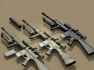 fucile da cecchino mk12 Modello 3D