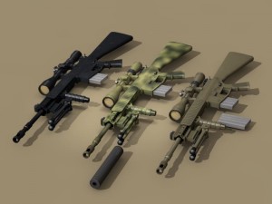 mk12 sniper rifle Modelo 3D