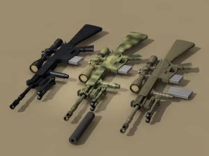 fucile da cecchino mk12 Modello 3D