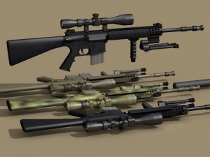 mk12 sniper rifle Modelo 3D