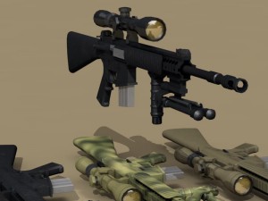 mk12 sniper rifle Modelo 3D