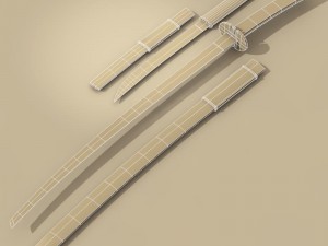 katana and wakizashi Model 3D