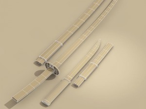 katana and wakizashi Model 3D