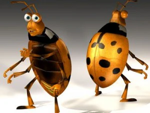 लेडीबग कार्टून 3D मॉडल