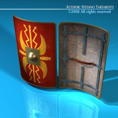 roman shield Modelo 3D .c4d .max .obj .3ds .fbx .stl .blend 