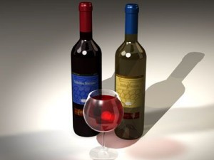 wine bottles 3D Model