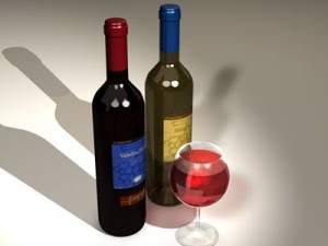 wine bottles 3D Model