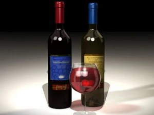 wine bottles 3D Model