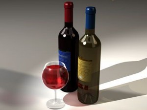 wine bottles 3D Model