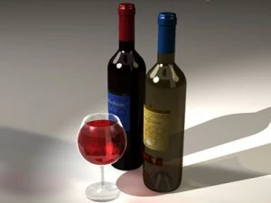 wine bottles 3D Model