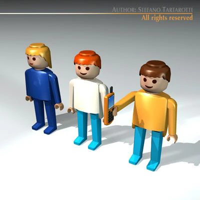 plastic figures 3D Model .c4d .max .obj .3ds .fbx .stl .blend