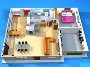 家の断面図2 3Dモデル