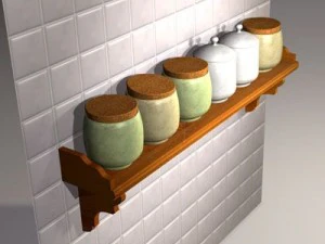 support &agrave; bocaux Modèle 3D