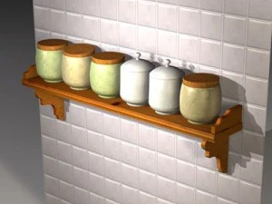 support &agrave; bocaux Modèle 3D