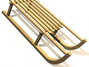 snow sled 3D मॉडल