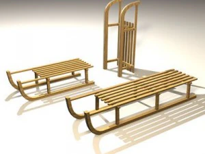 snow sled 3D Model