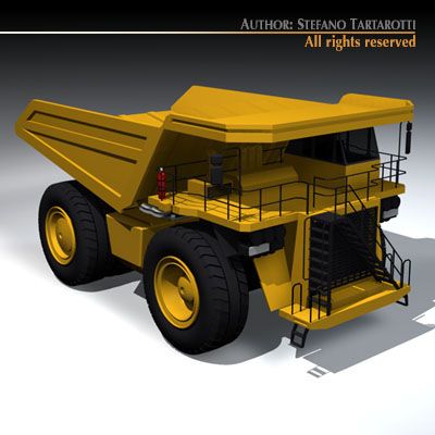 mine dumper truck 3D 모델 .c4d .max .obj .3ds .fbx .stl .blend 