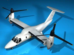 convertiplano ba609 Modello 3D