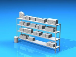 garage shelves Modello 3D