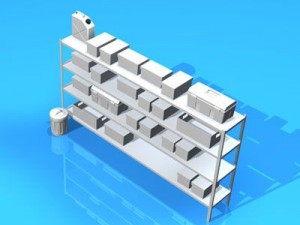 garage shelves Modello 3D