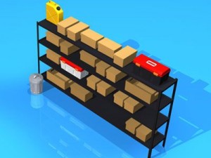 garage shelves Modello 3D