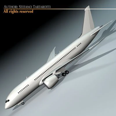 b787 dreamliner 3D Model .c4d .max .obj .3ds .fbx .stl .blend
