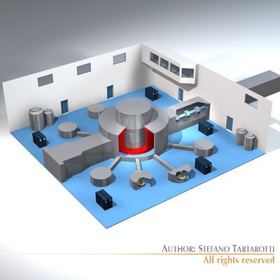 isis neutron accelerator Modelo 3D .c4d .max .obj .3ds .fbx .stl .blend 