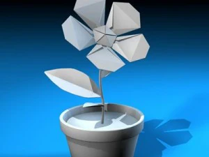 fiore di carta Modello 3D