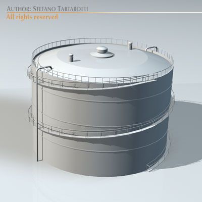 gas tank Modelo 3D .c4d .max .obj .3ds .fbx .stl .blend 