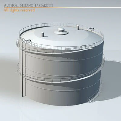 gas tank 3D Model .c4d .max .obj .3ds .fbx .stl .blend 