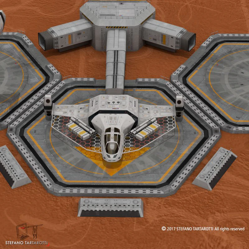 sci-fi exploration flyer 3D Model .c4d .max .obj .3ds .fbx .stl .blend 