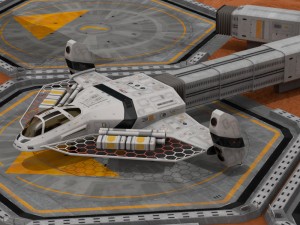 sci-fi exploration flyer 3D 模型