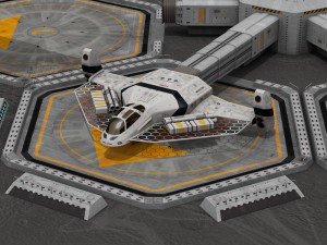 sci-fi exploration flyer 3D 模型