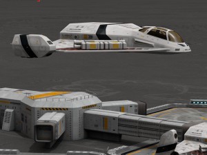 sci-fi exploration flyer 3D 模型